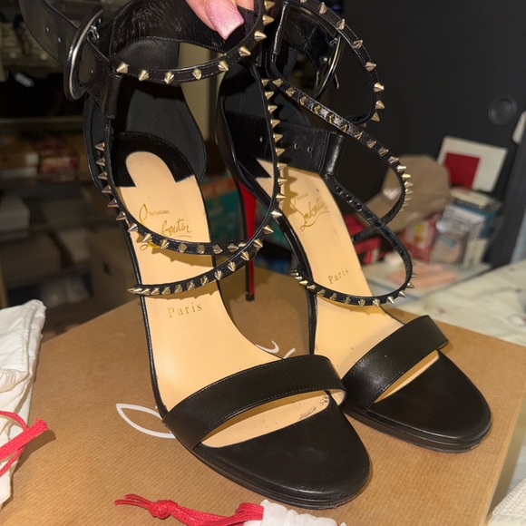 Christian Louboutin Black Studded Heels